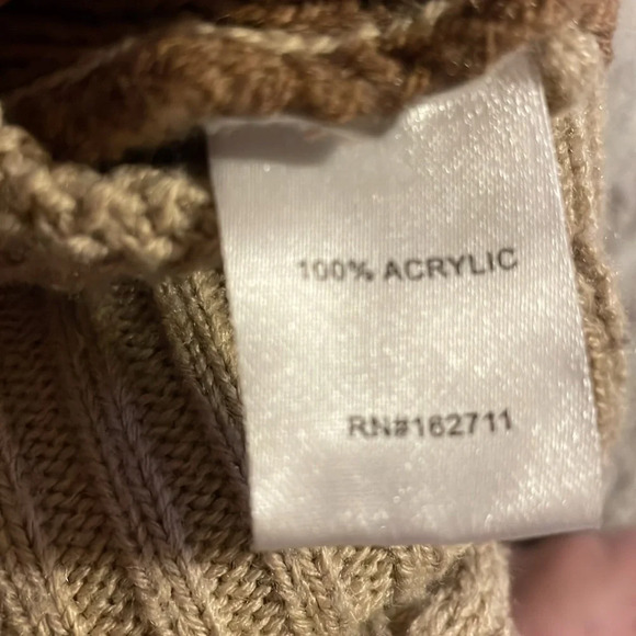 Major Label Group Brown‎ Color Block Button Up Sweater M Preppy Minimalist Y2K - Picture 5 of 5